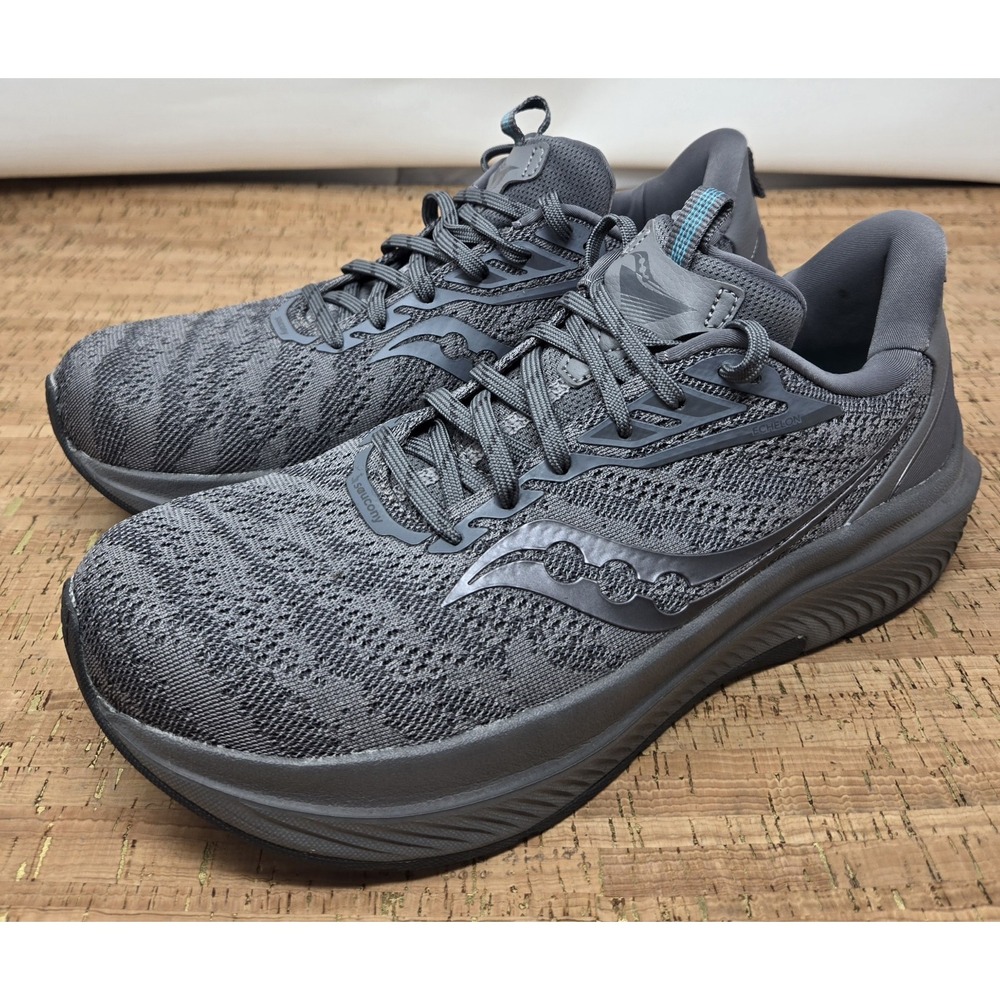 Saucony Shoes Echelon 9 Mens 10 Running Training Athletic‎ Gray Asphalt Sneakers